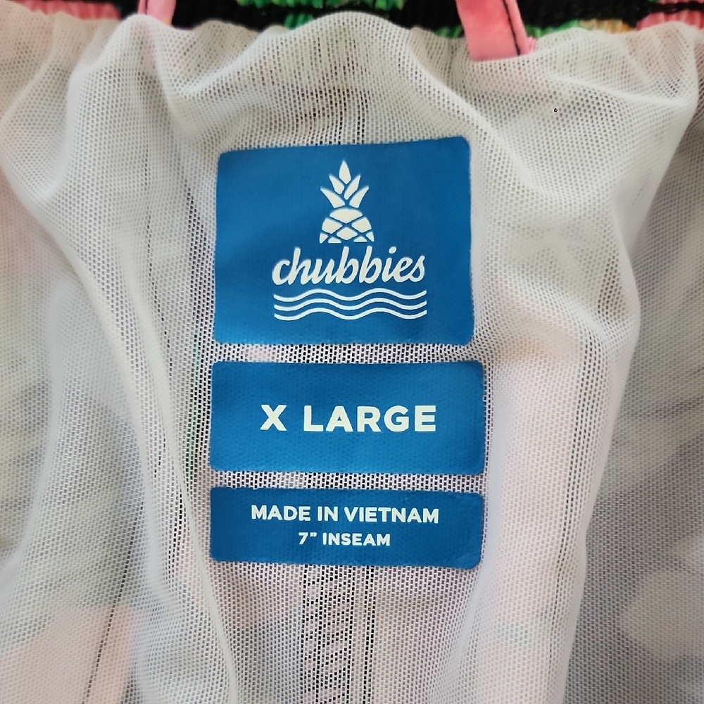 Chubbies Midnight Flowers Tropical Print Swim Shorts Mens XL - Picture 2 of 4